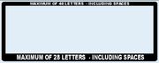 Custom Printed Number Plate Frames